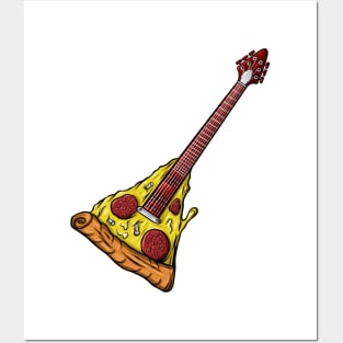 Pizza Guitar Posters and Art